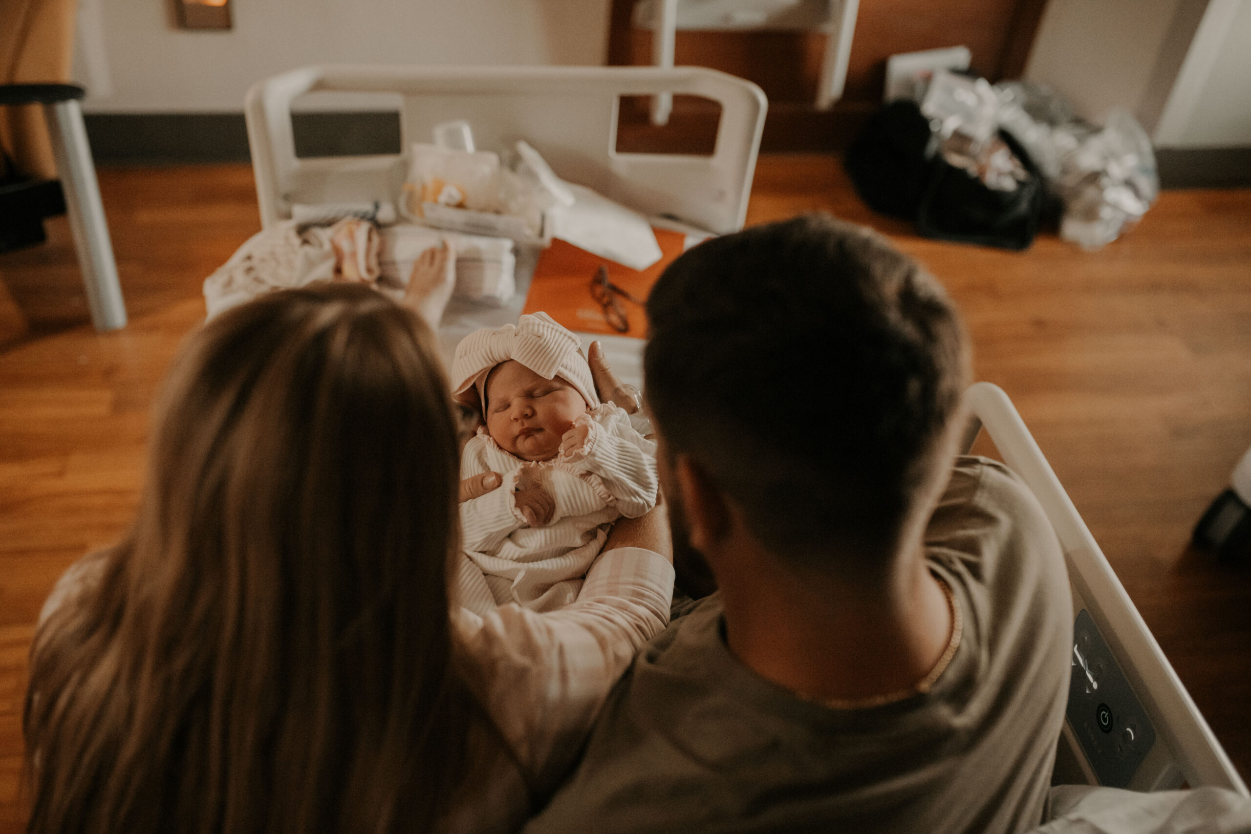 Newborn baby photographed in the hospital during a Fresh 48 photography session in Ocala Florida